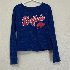 Kids Buffalo Bills Long-Sleeve Top with Red Buffalo Graphic